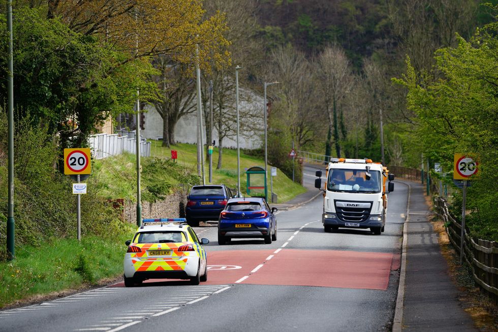 A 20mph speed limit road in Wales