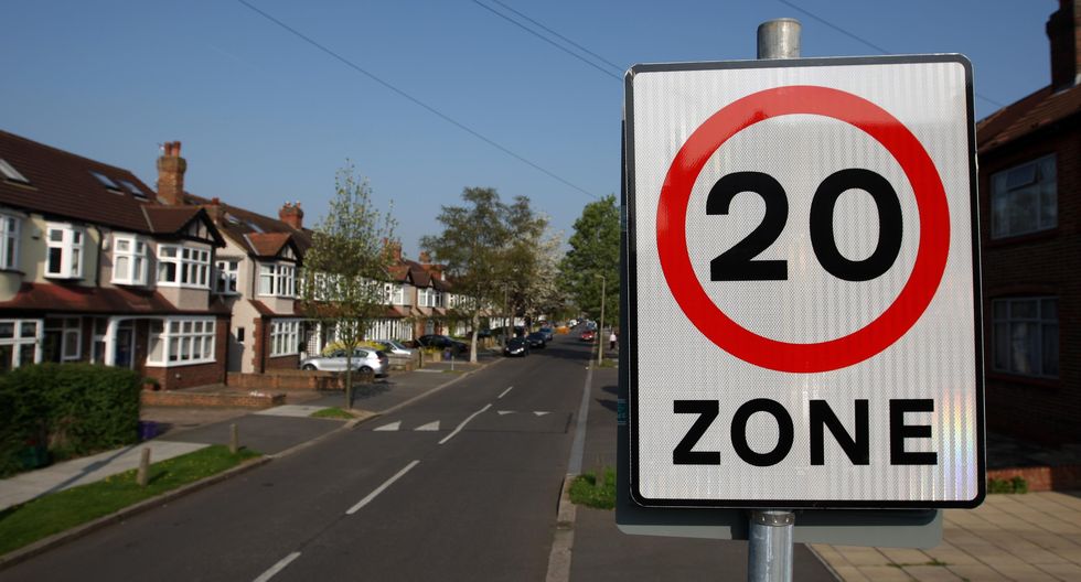 A 20mph speed limit sign