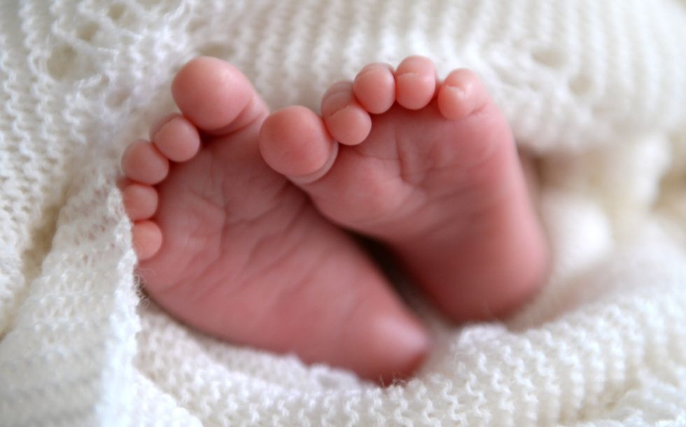 A baby's feet