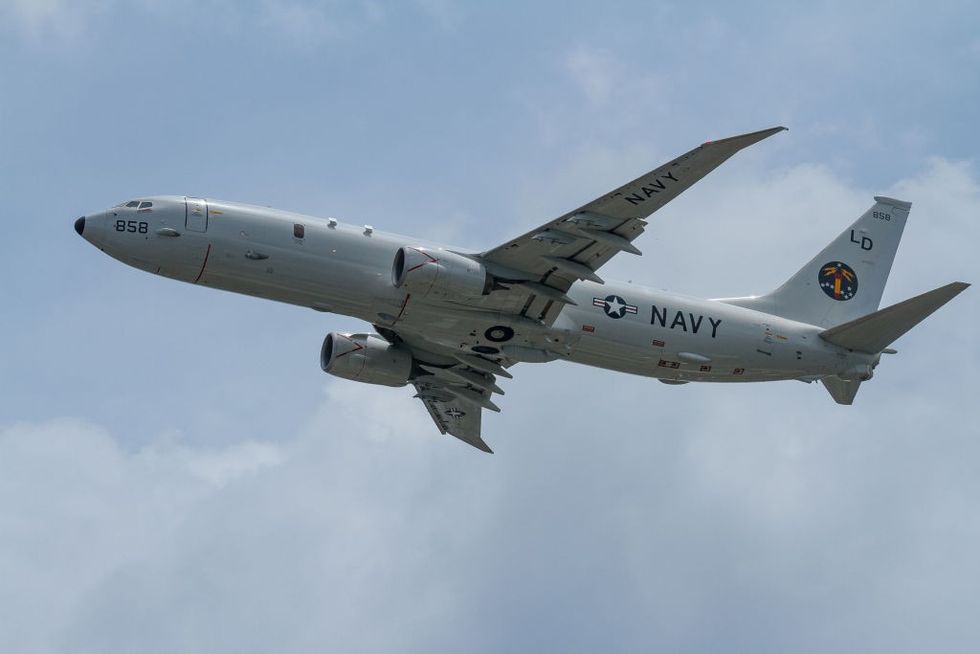 A Boeing P8A Poseidon multi-mission maritime patrol aircrafu200b