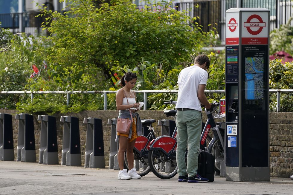 A couple rents out two bikes in London