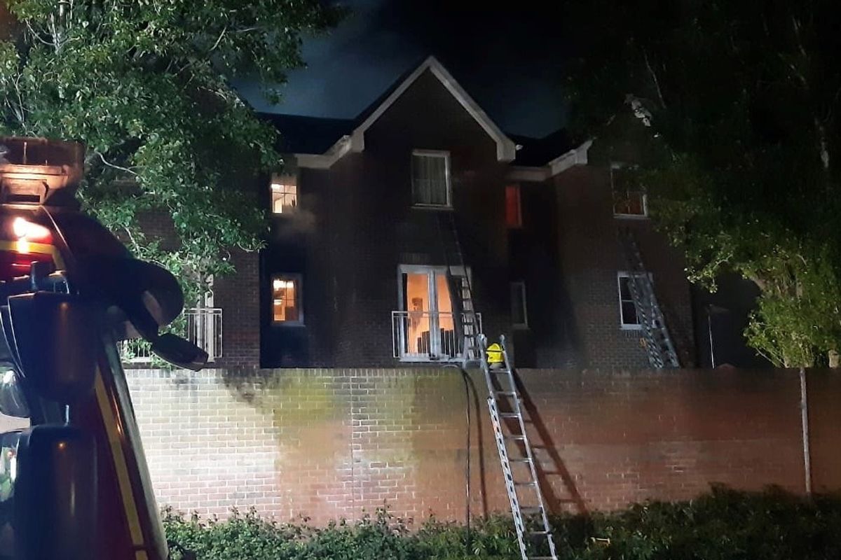 A fire had broken out at his Somerset Court apartment block in Gosport, Hampshire