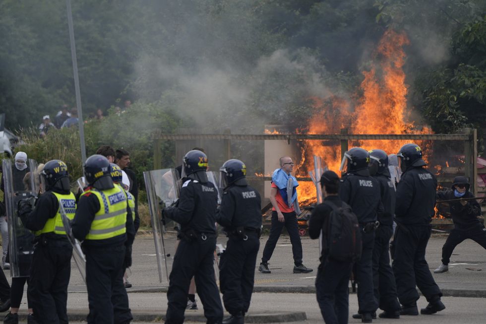 A fire near the South Yorkshire hotel