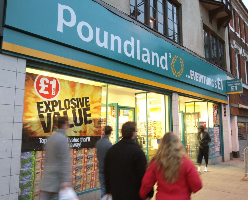 A general view of a Poundland store in Brixton, London