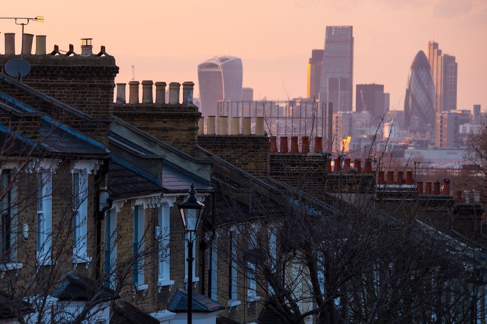 A general view of houses in south London, as London has been the most searched-for area among Britain's home buyers in 2022