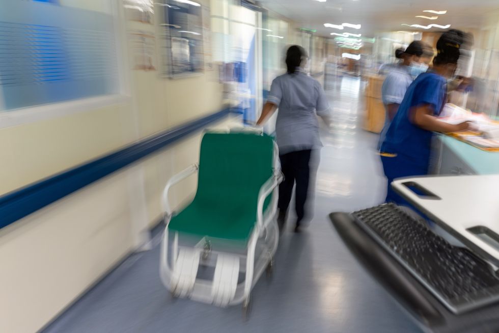 A general view of staff on a NHS hospital ward