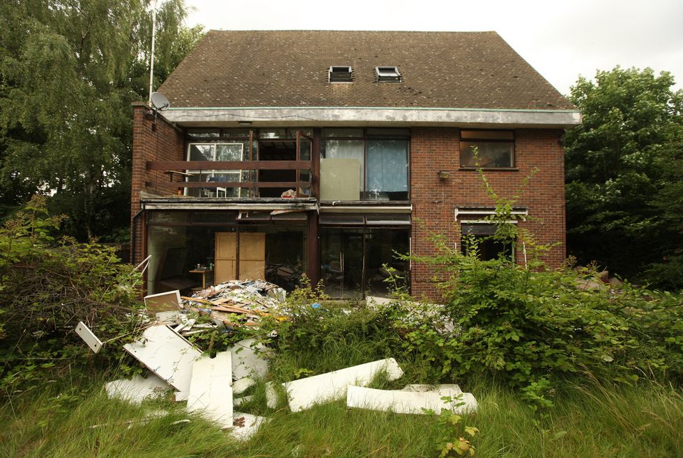 A general view of the rear of the u00a33million property "Longdrive" on The Bishops Avenue which has been taken over by squatters on July 15, 2009