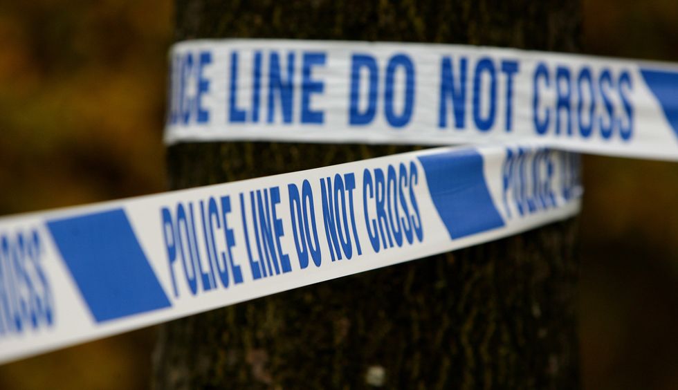 A generic view of police tape at a crime scene in Manchester