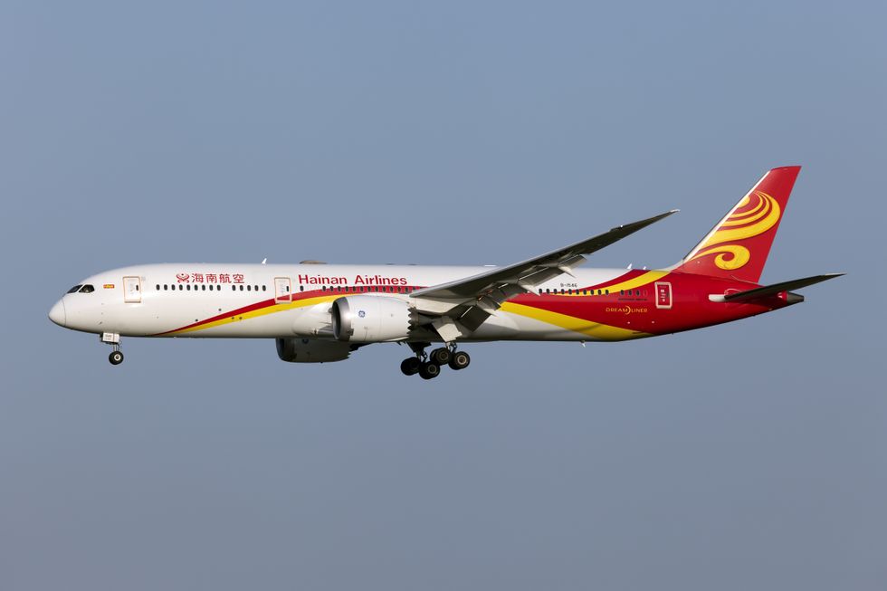 A Hainan Airlines Boeing 787-9 Dreamliner