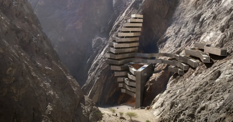 A hotel in the canyon