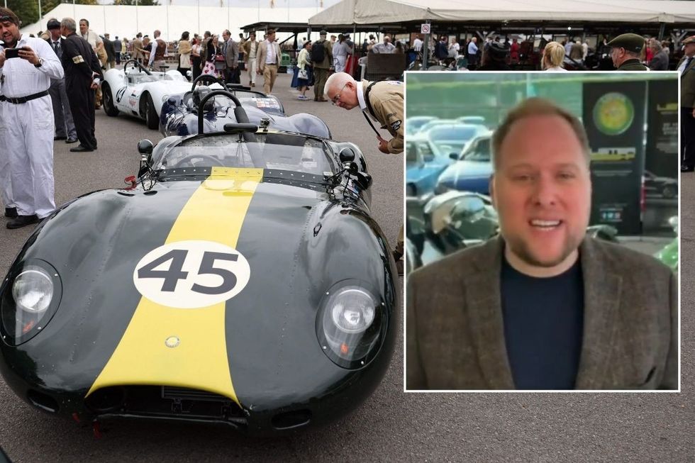 A Lister-Jaguar Costin and CEO of Lister Motors Lawrence Whittaker