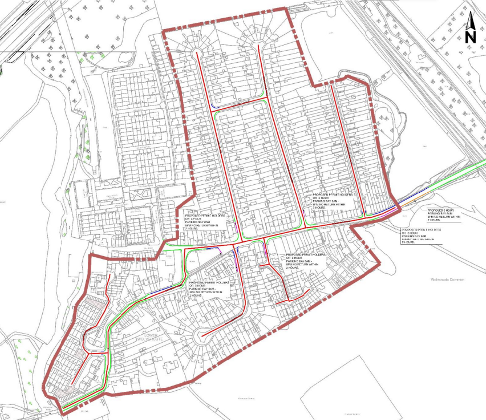 A map of Oxford's proposed Controlled Parking Zone