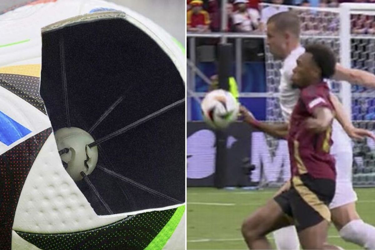 A microchip is inside the ball at Euro 2024