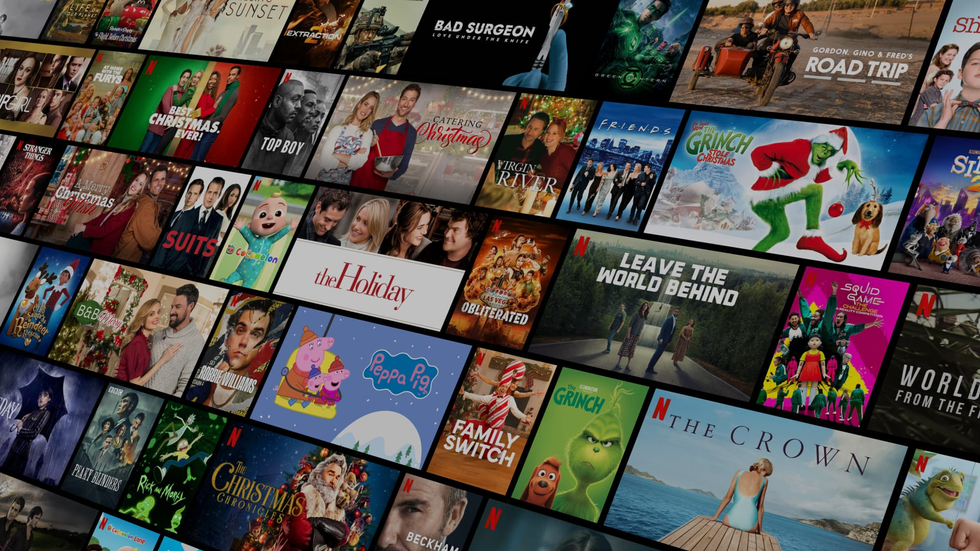 a mosaic of artwork for the latest TV series, documentaries, and movies available to netflix subscribers