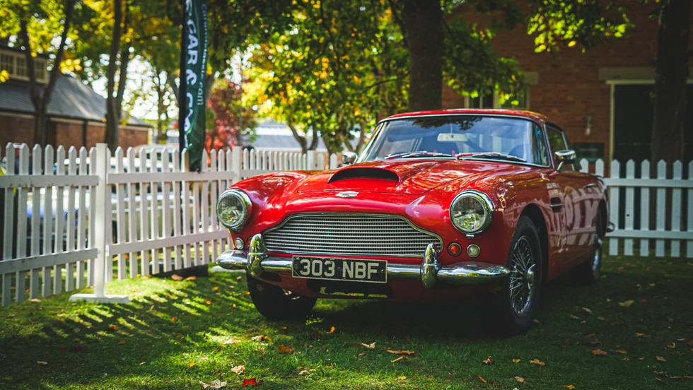 A parked classic car