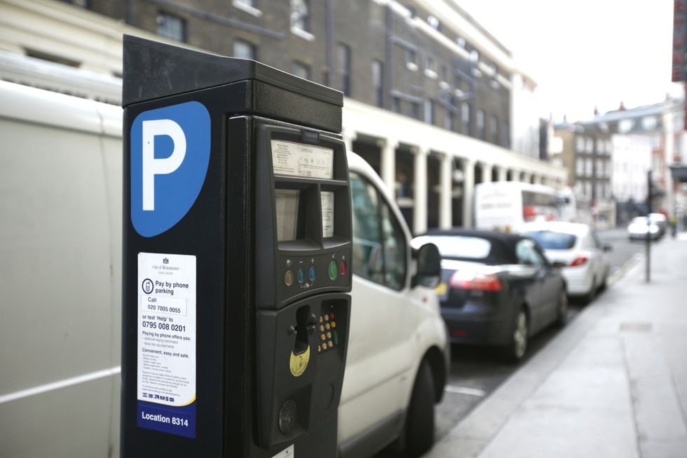 A pay-and-display parking machine 