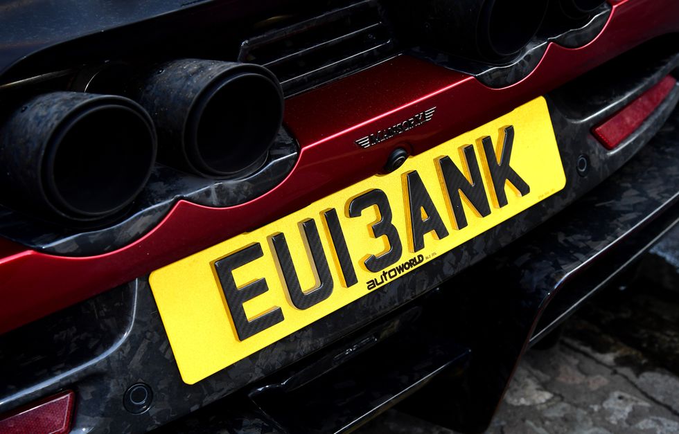 A personalised number plate