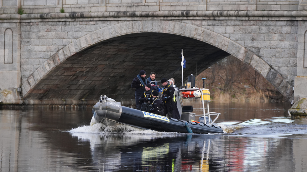 A Police dive boat on the River Dee in Aberdeen during the ongoing search for missing sister