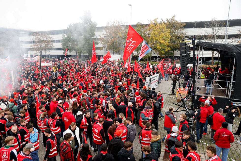 A protest march at Audi headquarters in Ingolstadt took place yesterday