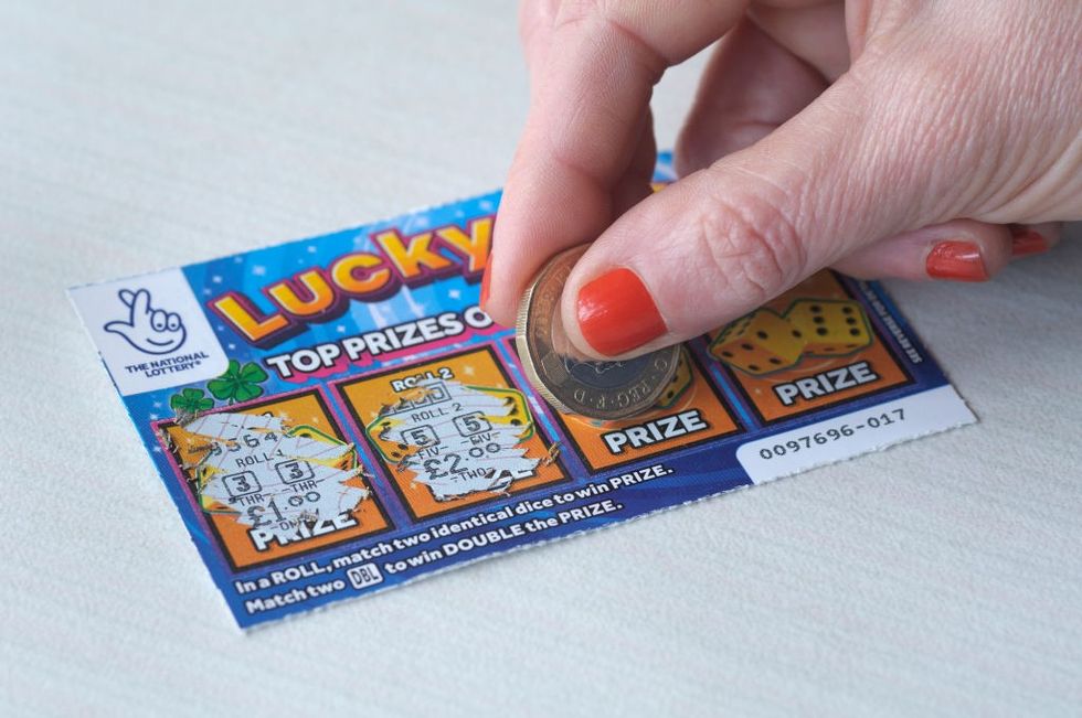 A scratch card