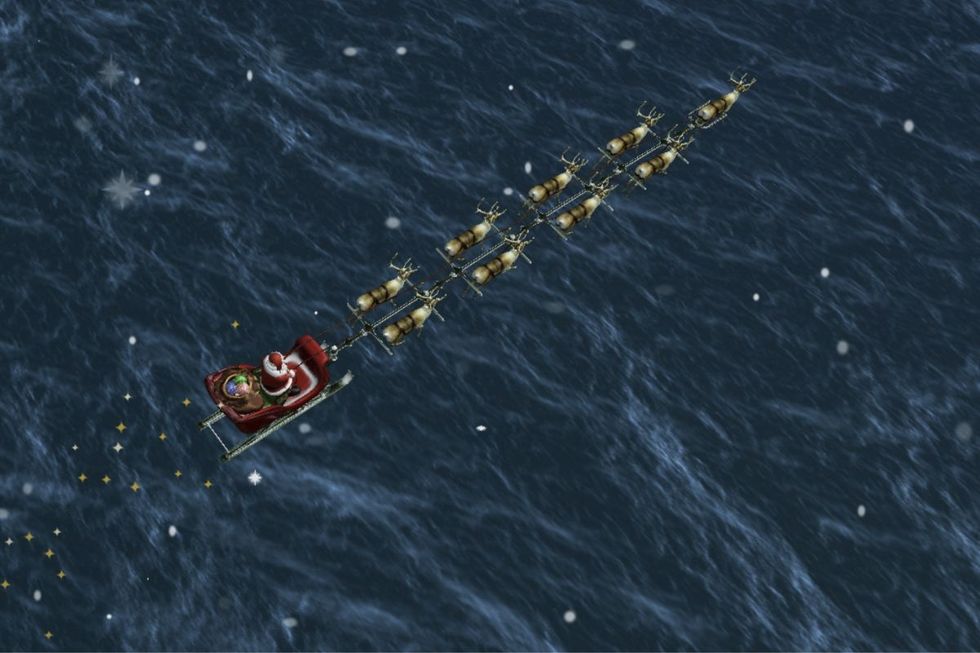 A screenshot of Norad's Santa Tracker