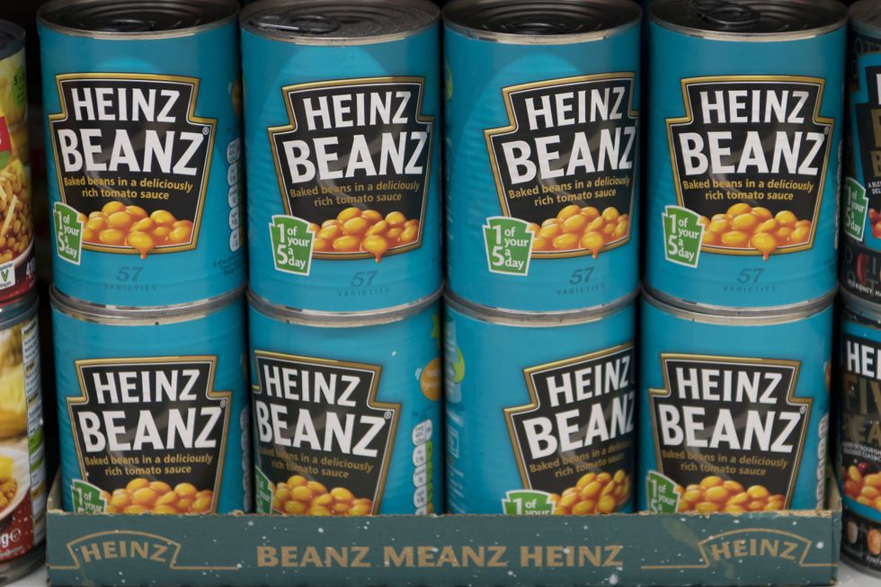 A set of Heinz Beanz tins