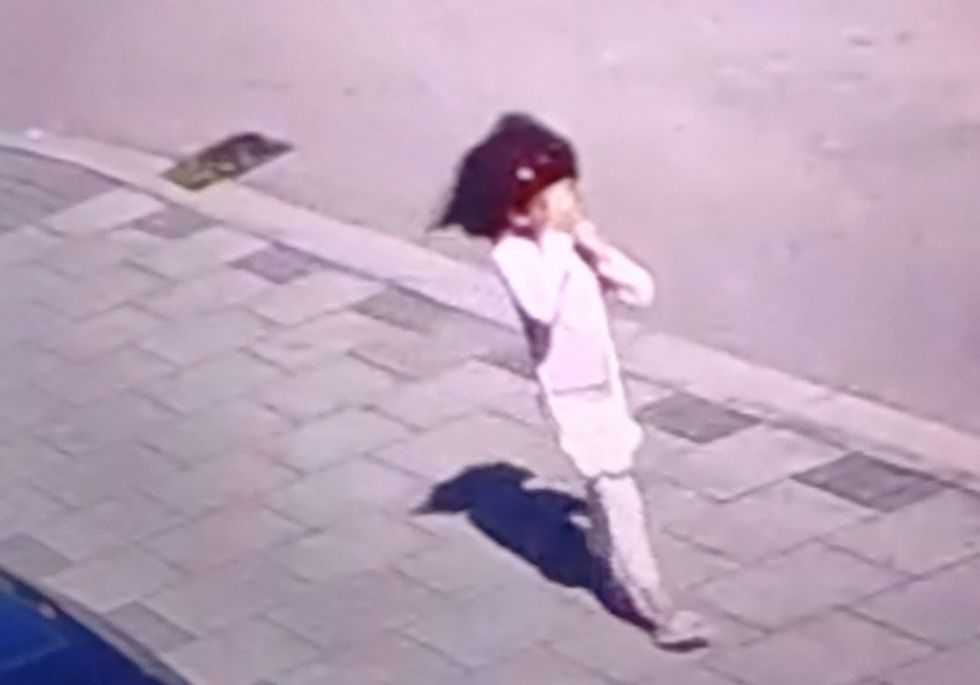 A still image taken from a CCTV camera