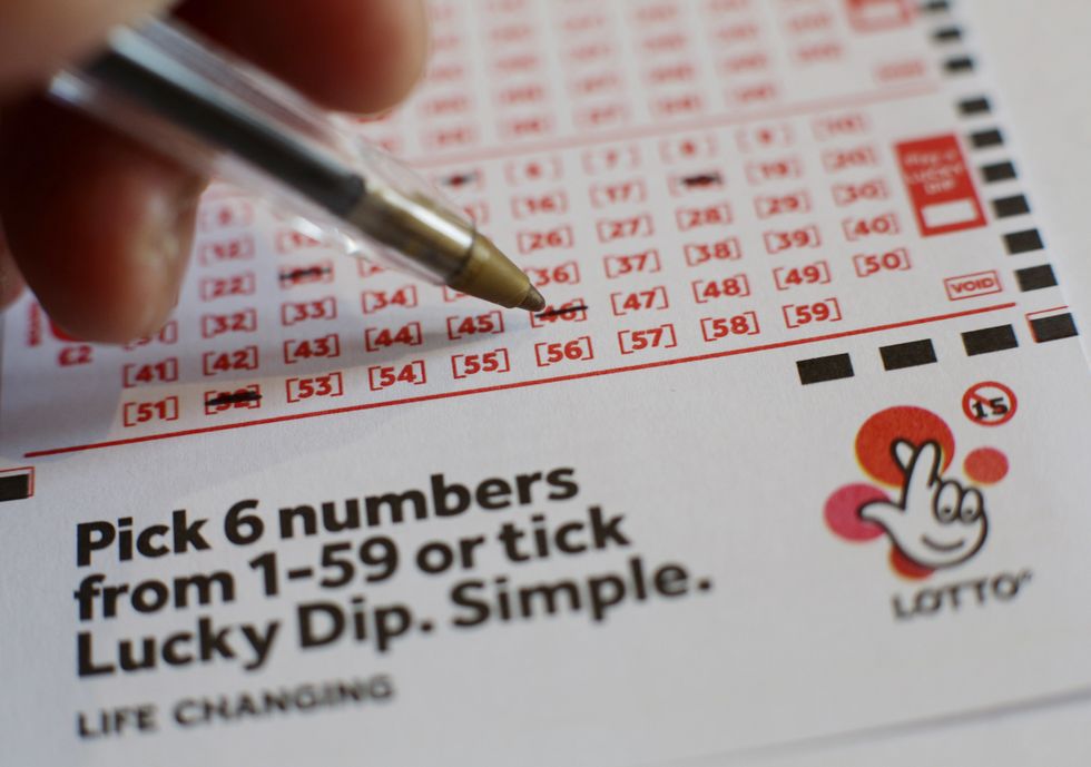 A stock image of a National Lottery ticket