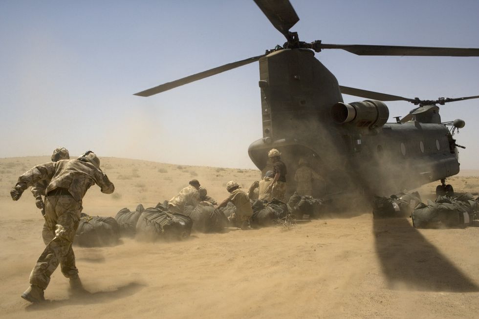 A stock image of British troops in Afghanistan