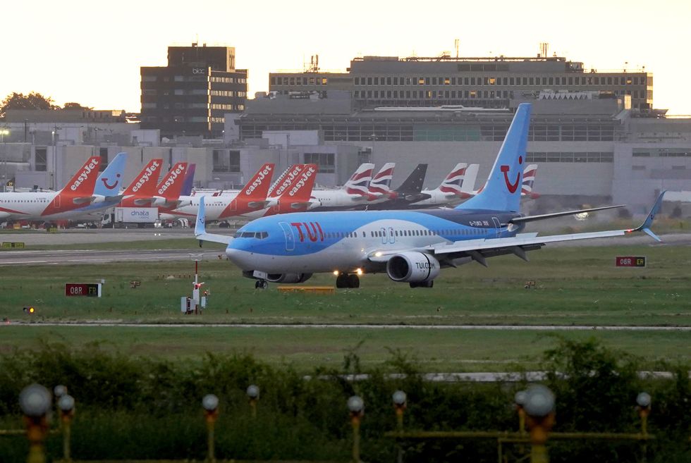 A Tui plane getting ready to depart