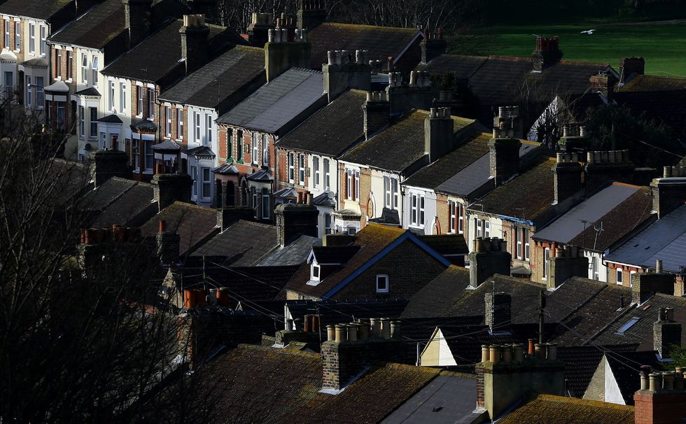 A view of houses across Dover in Kent.