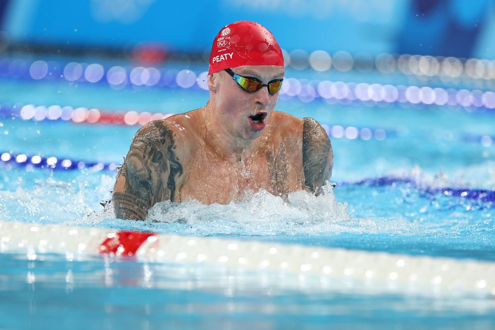 Adam Peaty was back in the pool for the 4x100m medley relay