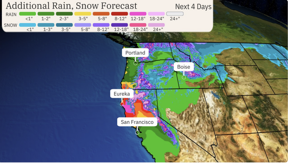 Additional rain, snow forecast