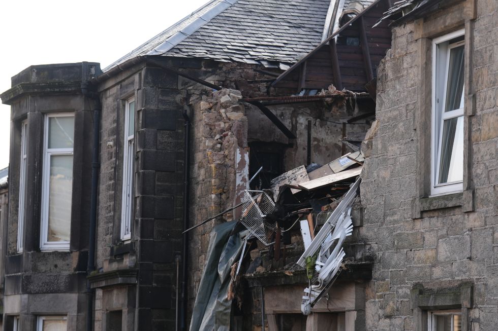 Aftermath of explosion in Alloa