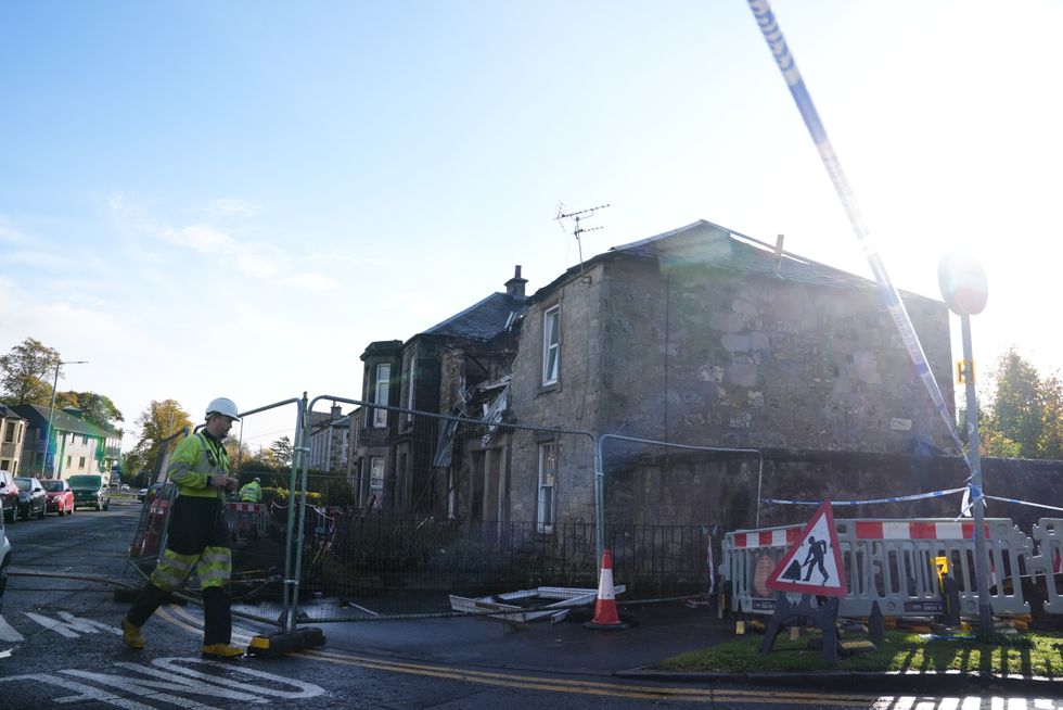 Aftermath of explosion in Alloa