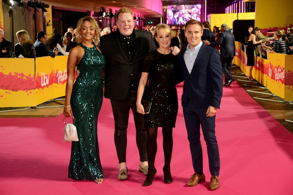 Alan Halsall with fellow Coronation Street stars