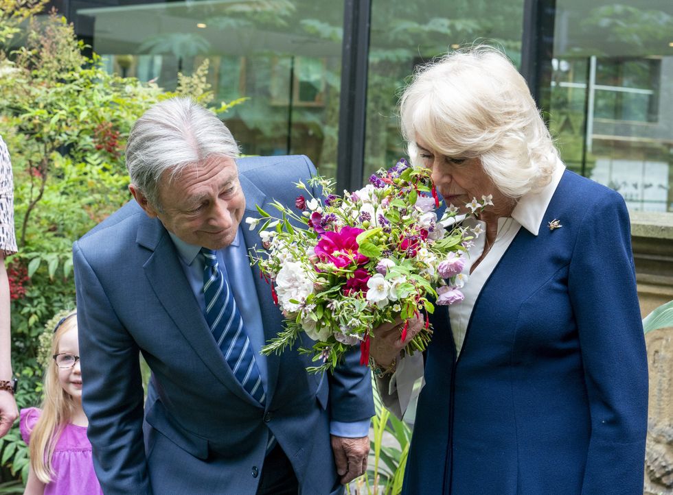 Alan u200bTitchmarsh with Queen Camilla