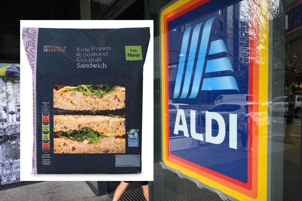 ALDI SHOP SIGN AND SANDWICHES