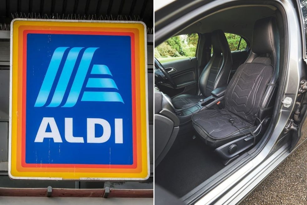 aldi sign and seat cover