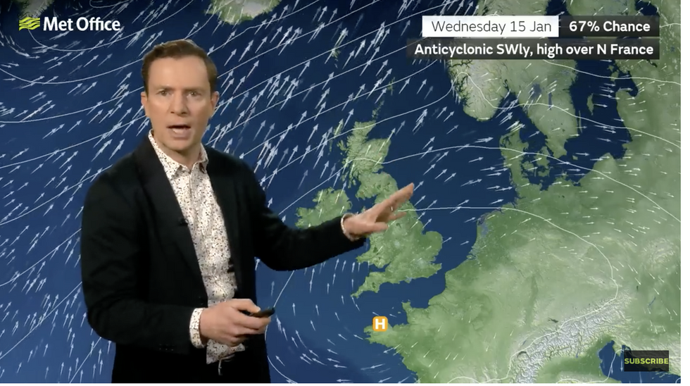 Alex Deakin shows high pressure building over the UK