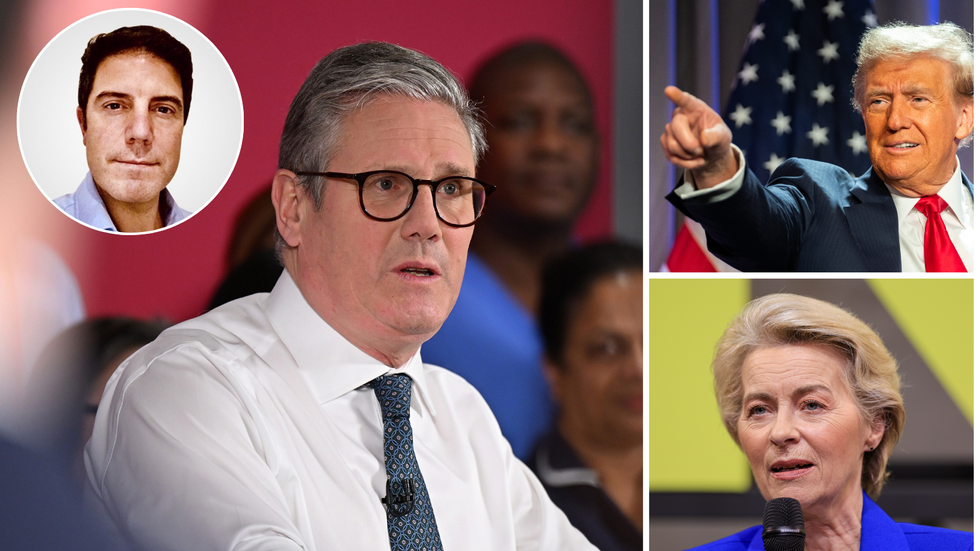 Alex Story (left), Donald Trump (top right), Ursula von der Leyen (bottom right)