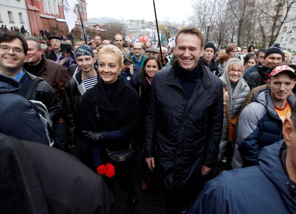 Alexei Navalny and Yulia Navalnaya