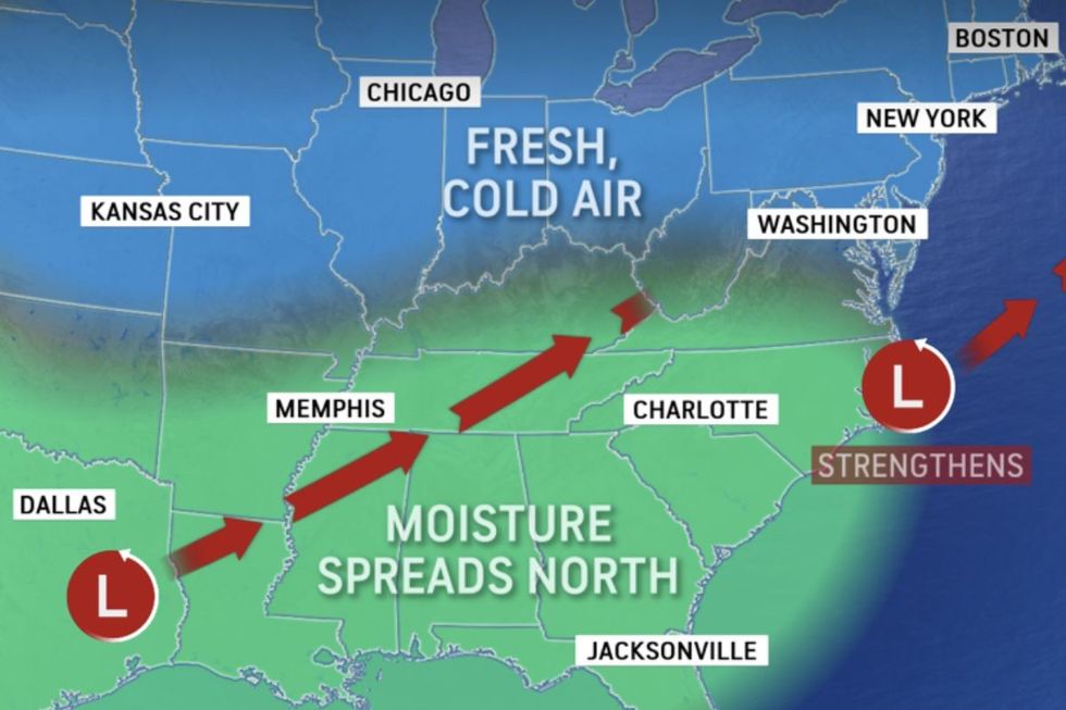 Americans brace for 'relentless storm frenzy' as Arctic air mass collides with tropical blast