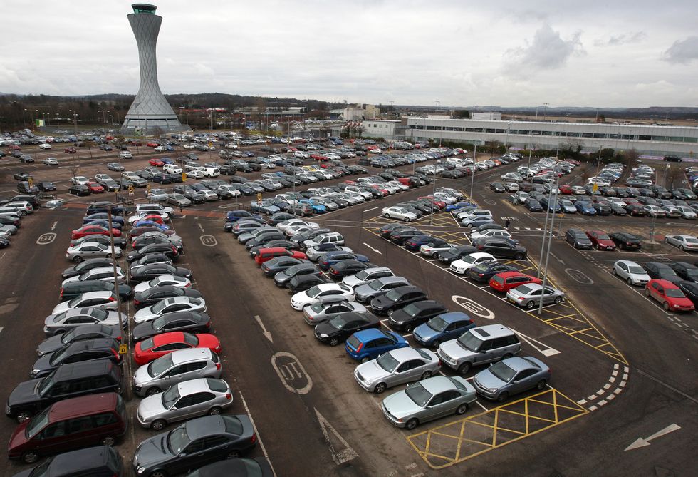 An airport car park