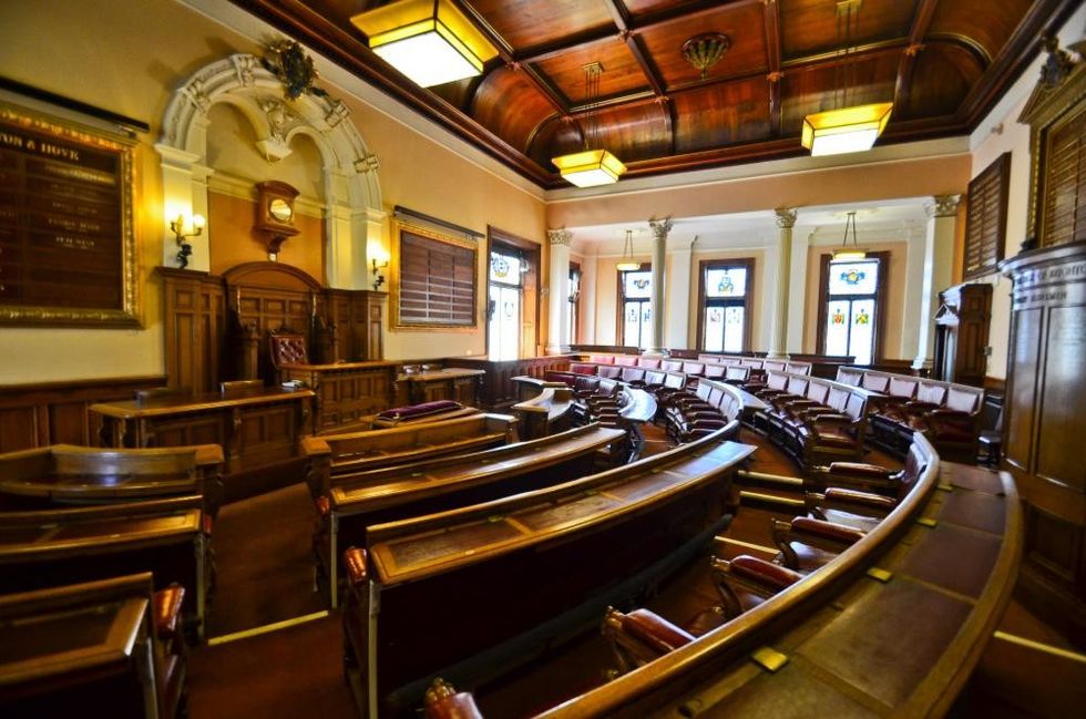 An image from inside Brighton Town Hall