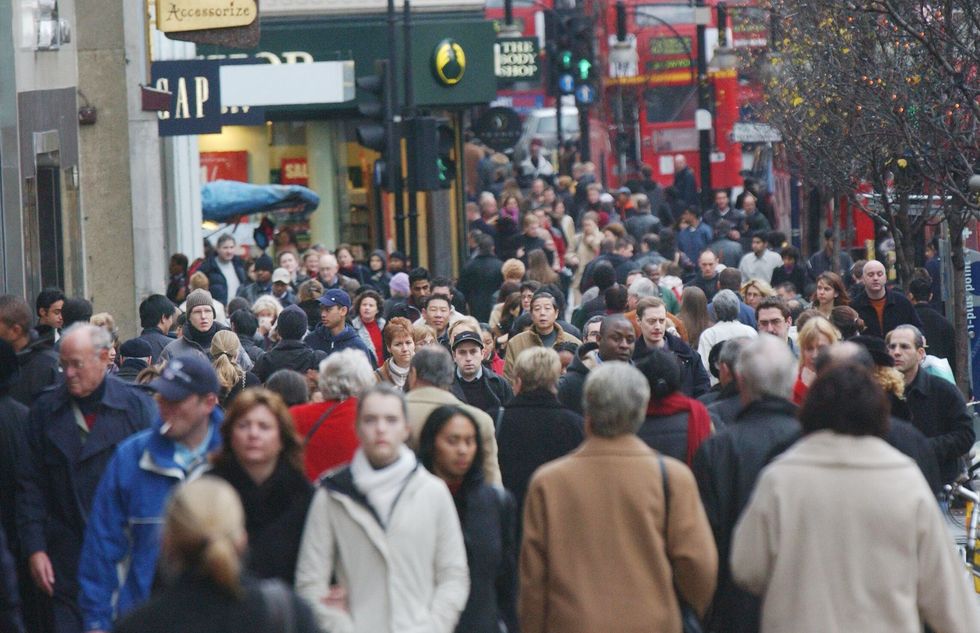 An image of shoppers on the high street