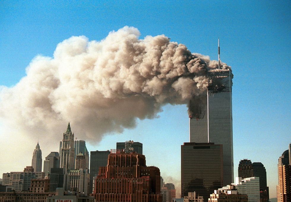 An image of the 9/11 attack