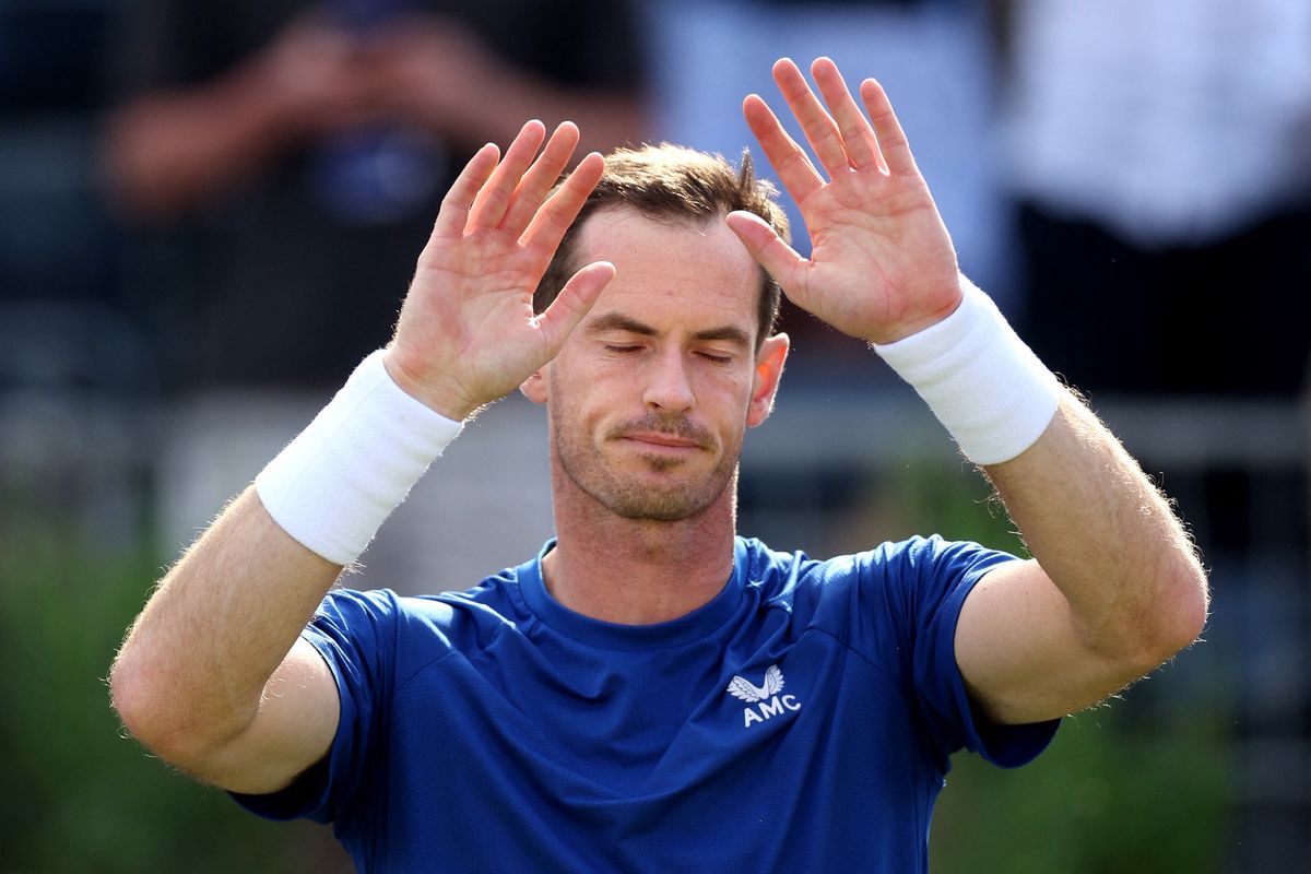Andy Murray was forced to pull out of his match against Jordan Thompson