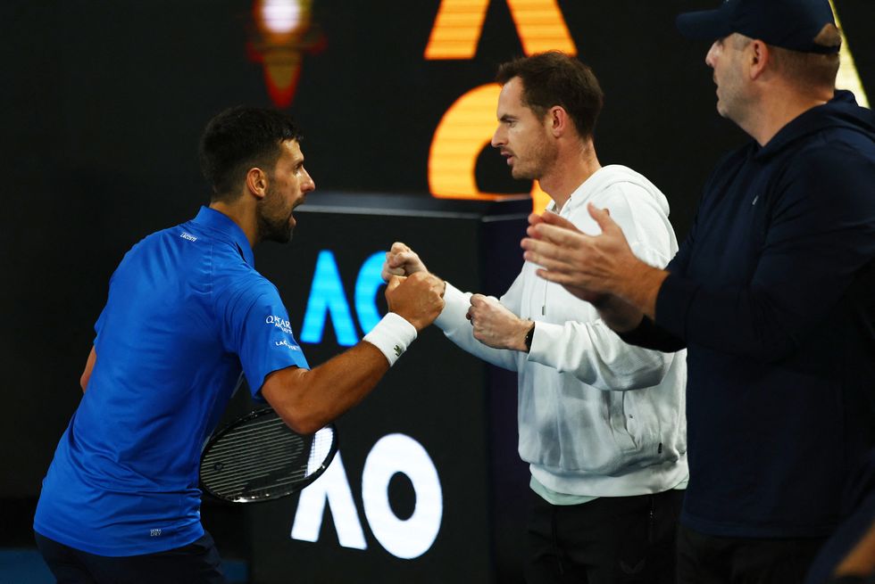 Andy Murray was pumped for his former rival