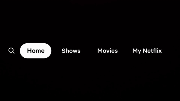 animated gif showing the new dynamic previews at the top of the netflix app